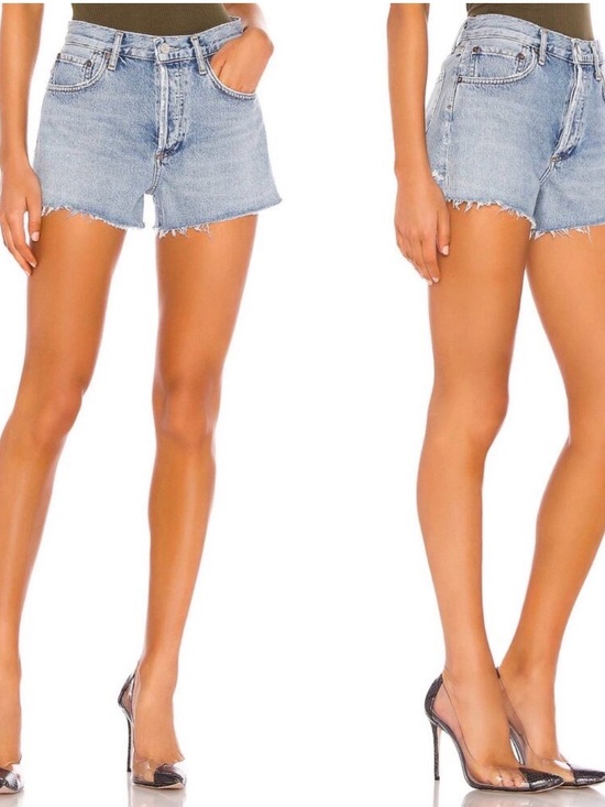 Agolde Pants - AGOLDE Parker Vintage Cutoff Organic Cotton Denim Shorts Size 26 Button Fly